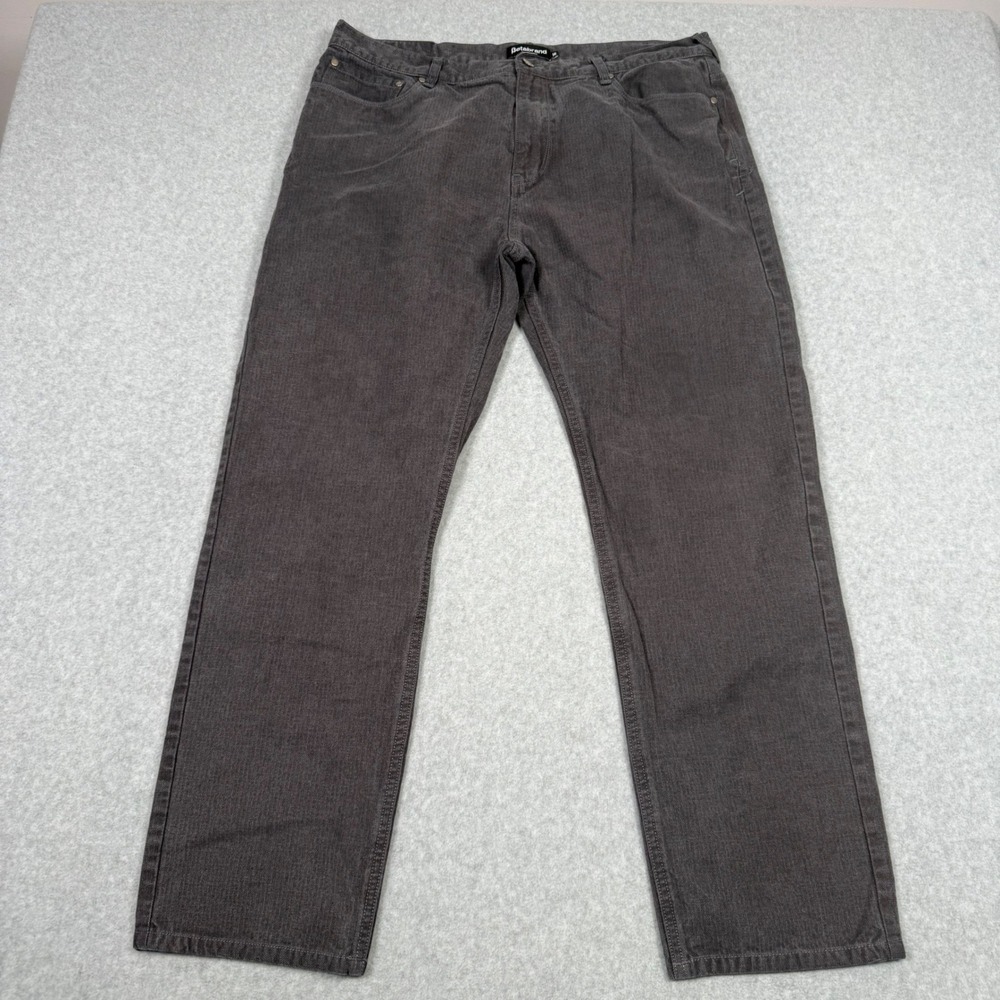 Betabrand Sons of Britches Mens Gray Herringbone Denim Jeans 36x30 Straight Leg